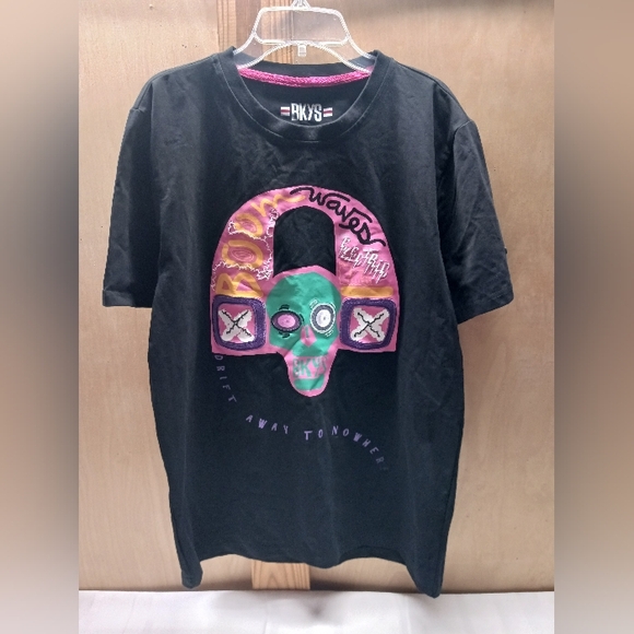 BKYS Unisex T-shirt "Drift away to nowhere" /Black Size S/Graphics, Embroidery - Picture 1 of 8